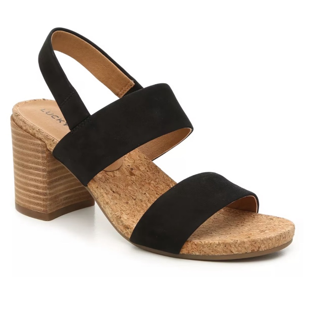 NWT Lucky Brand Jobina Sandal in Black Size 10